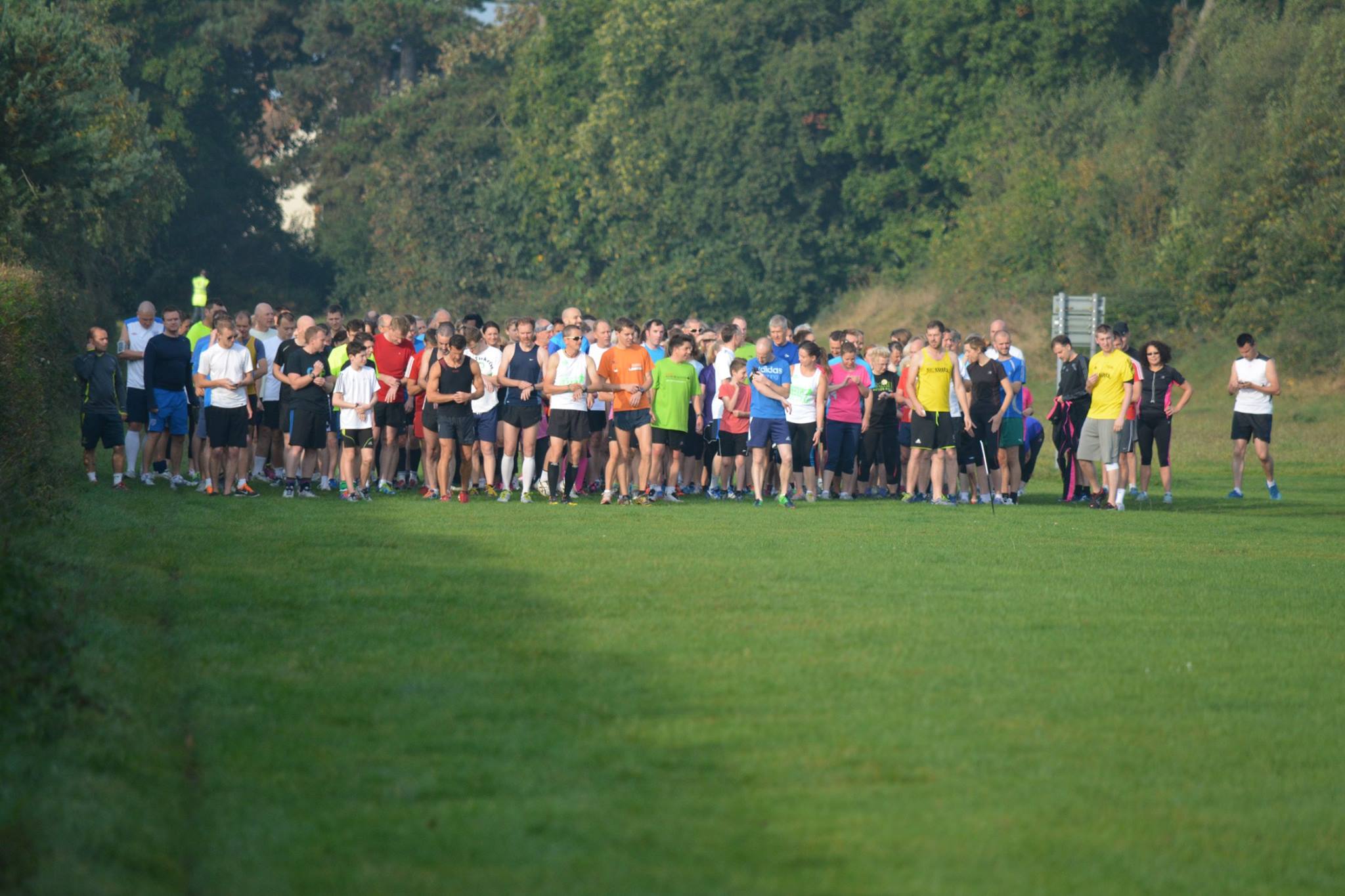 Start line at Kesgrave parkrun